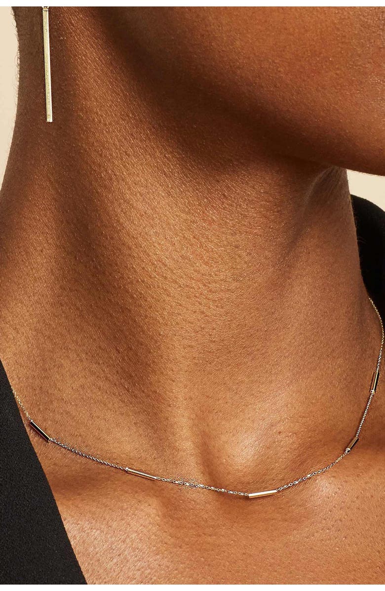 Oradina 14K Gold Vicenza Choker Necklace, Alternate, color, Rose Gold