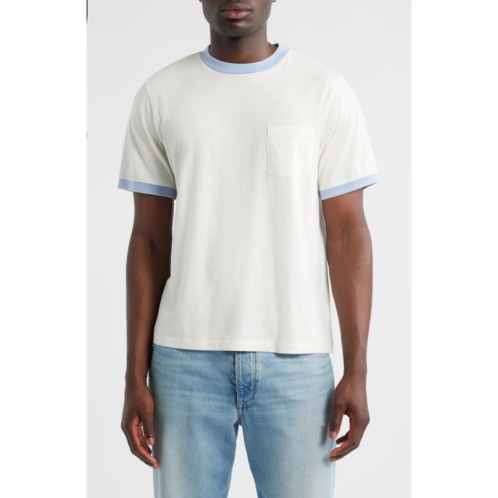 Elwood Pocket Ringer T-shirt In White