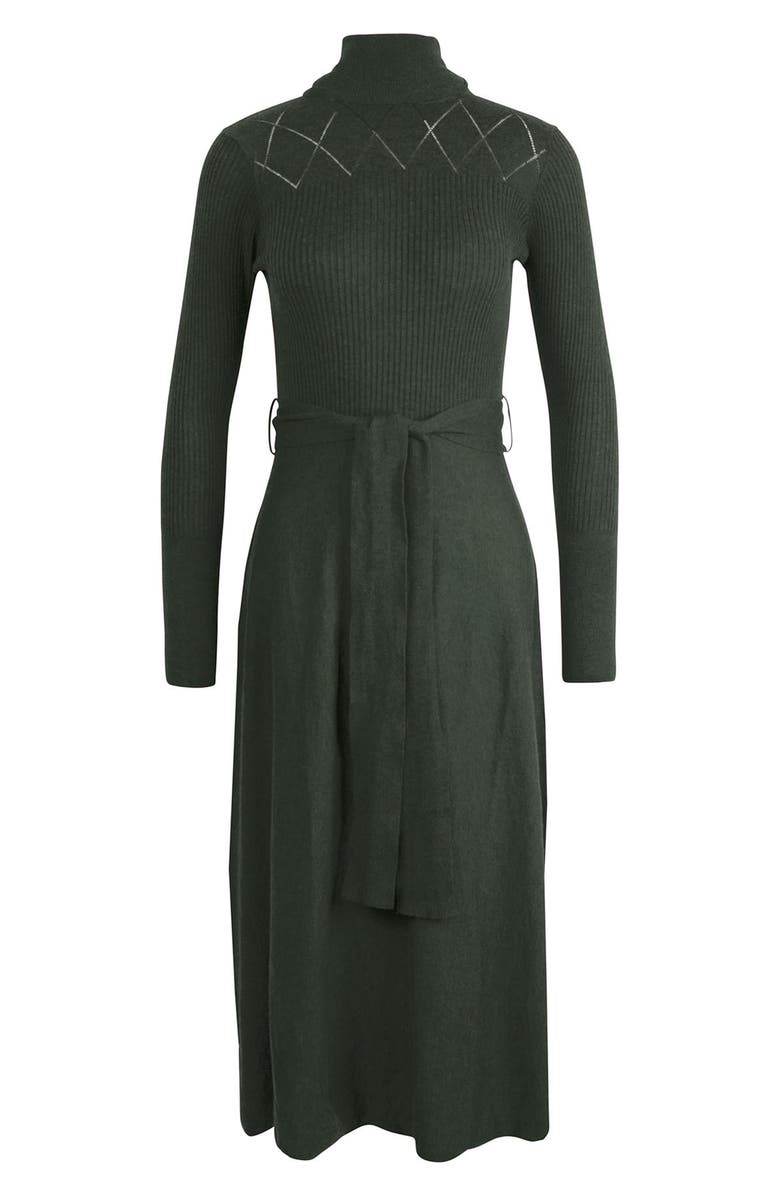 Barbour Laverne Belted Turtleneck Sweater Dress, Alternate, color,
