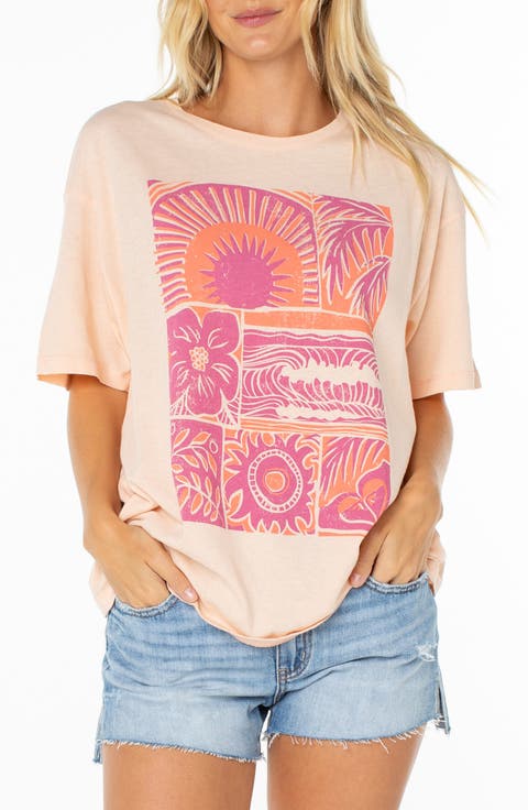 Beach Things Oversize Cotton Graphic T-Shirt