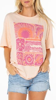 Roxy Beach Things Oversize Cotton Graphic T-Shirt