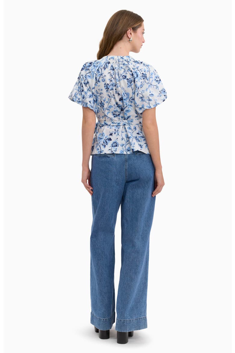 Emelia Printed Blouse, Alternate, color, Alaskan Blue Multi