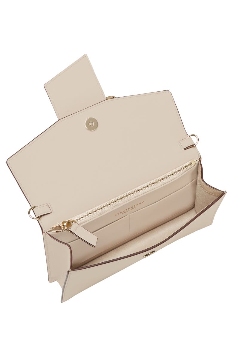 Strathberry Crescent Leather Wallet on a Chain, Alternate, color, 