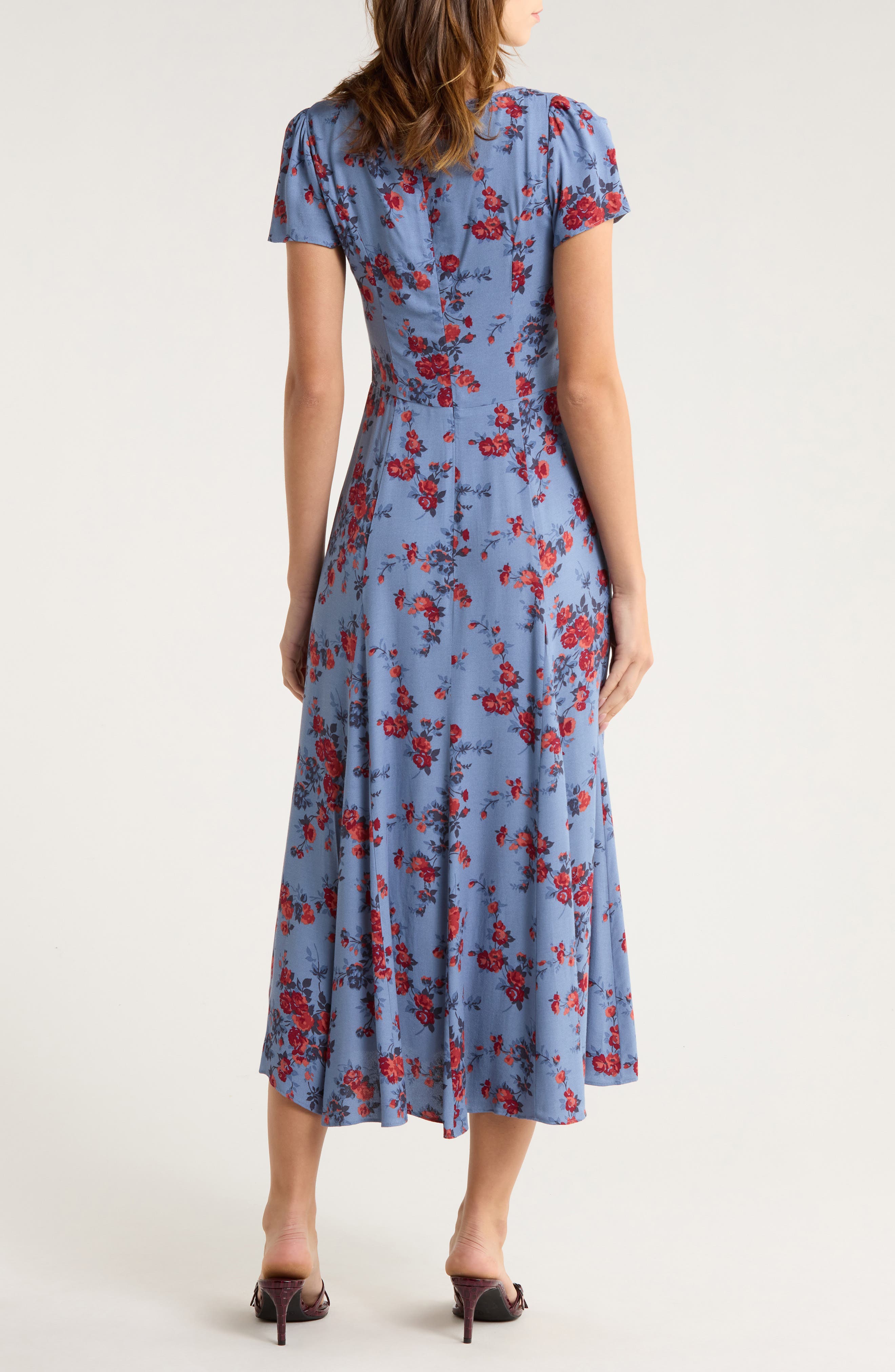 reformation afton short-sleeve a-line midi dress Floral Print Maxi (Women) Size:US 46 Petal & Pup Laurel facebook25