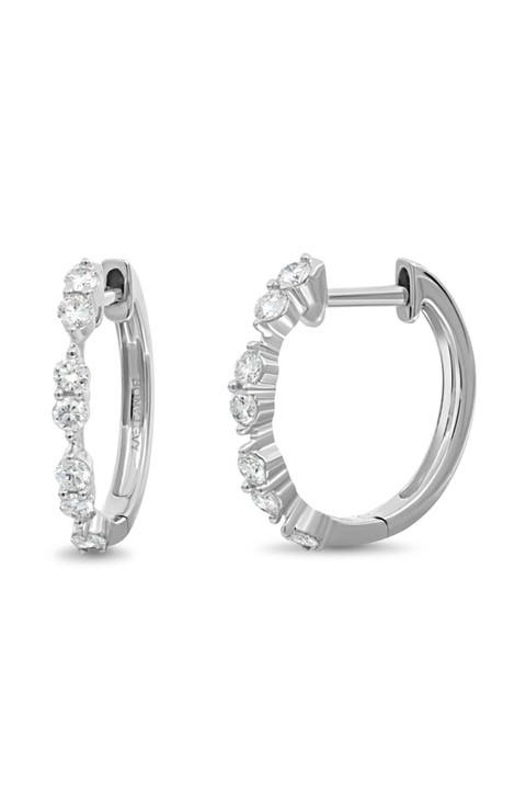 Audrey Diamond Hoop Earrings