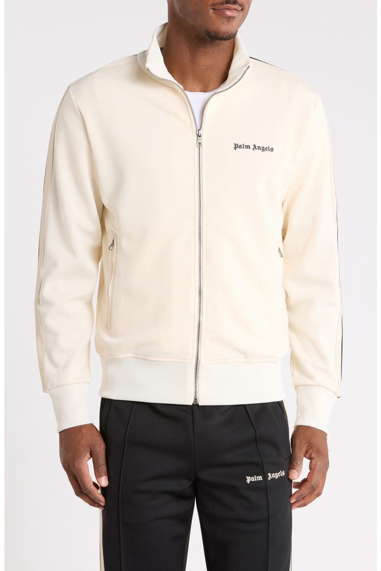 Classic Logo Track Jacket, Main, color, BUTTER/ BLACK