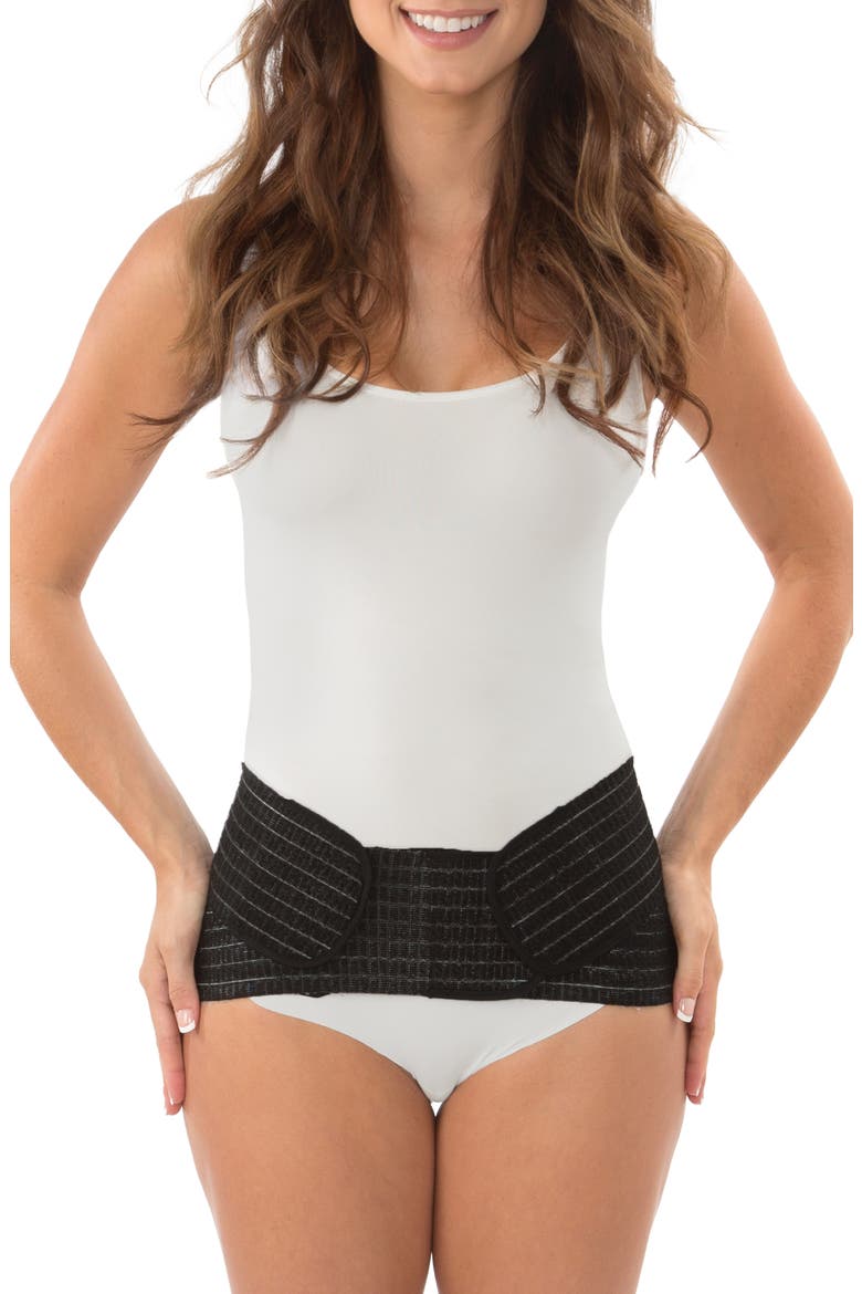 2-in-1 Pregnancy & Post Pregnancy Belly Wrap, Alternate, color, BLACK