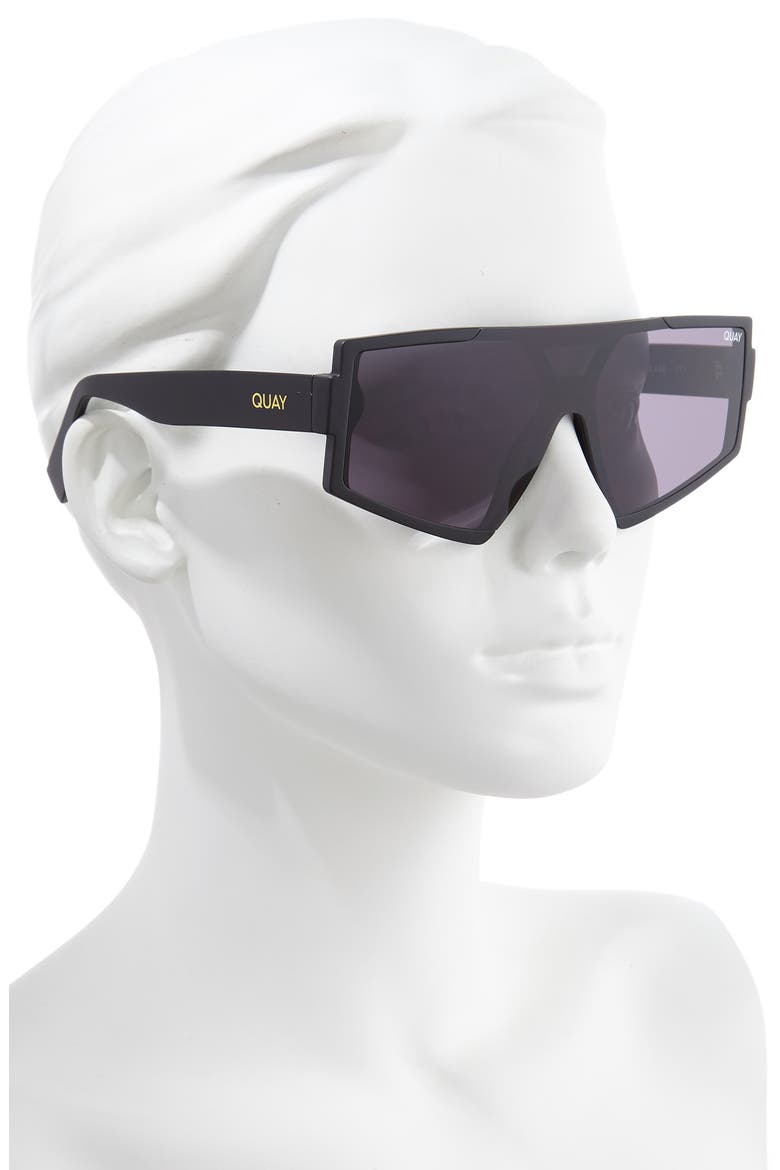 Australia Space Age 65mm Sunglasses, Alternate, color, MATTE BLACK/ BLACK LENS