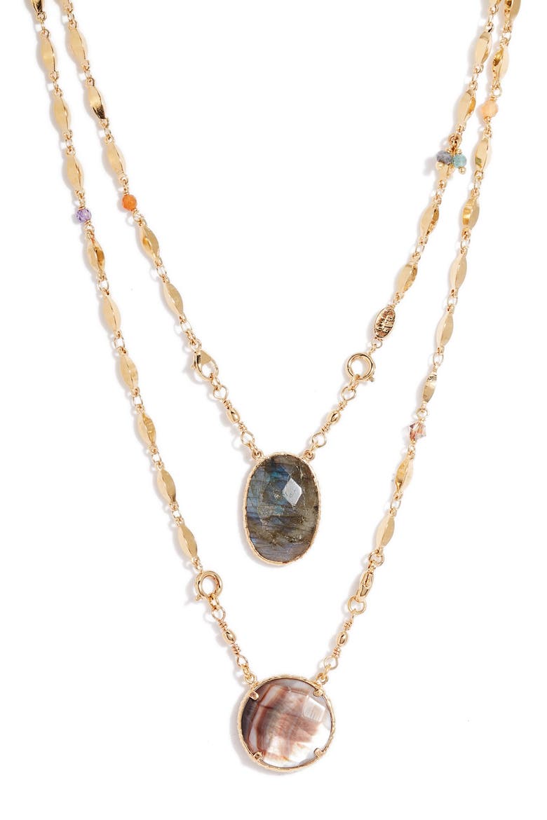 Scapulaire Convertible Pendant Necklace, Main, color, GREY WHITE