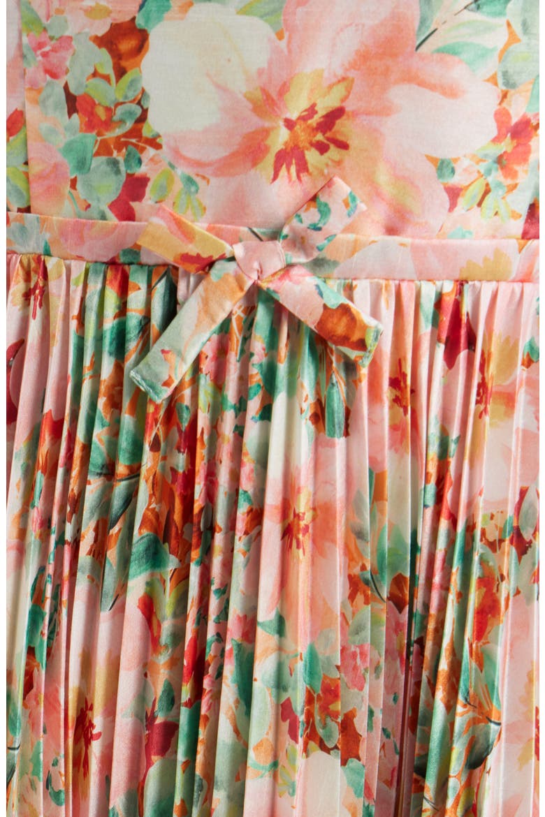 Kylan Floral Pleated Sweetheart Neck Cocktail Dress, Alternate, color, MULTI AZALEA GARDEN