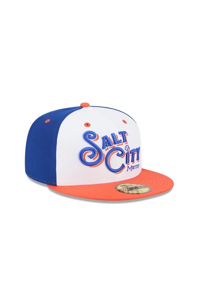 New Era Men's New Era Blue Syracuse Mets Theme Nights 59FIFTY Fitted Hat, Alternate, color, White