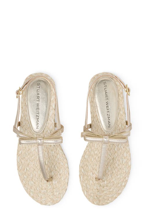 Shop Stuart Weitzman Felicity Slingback Espadrille Sandal In Light Gold/natural