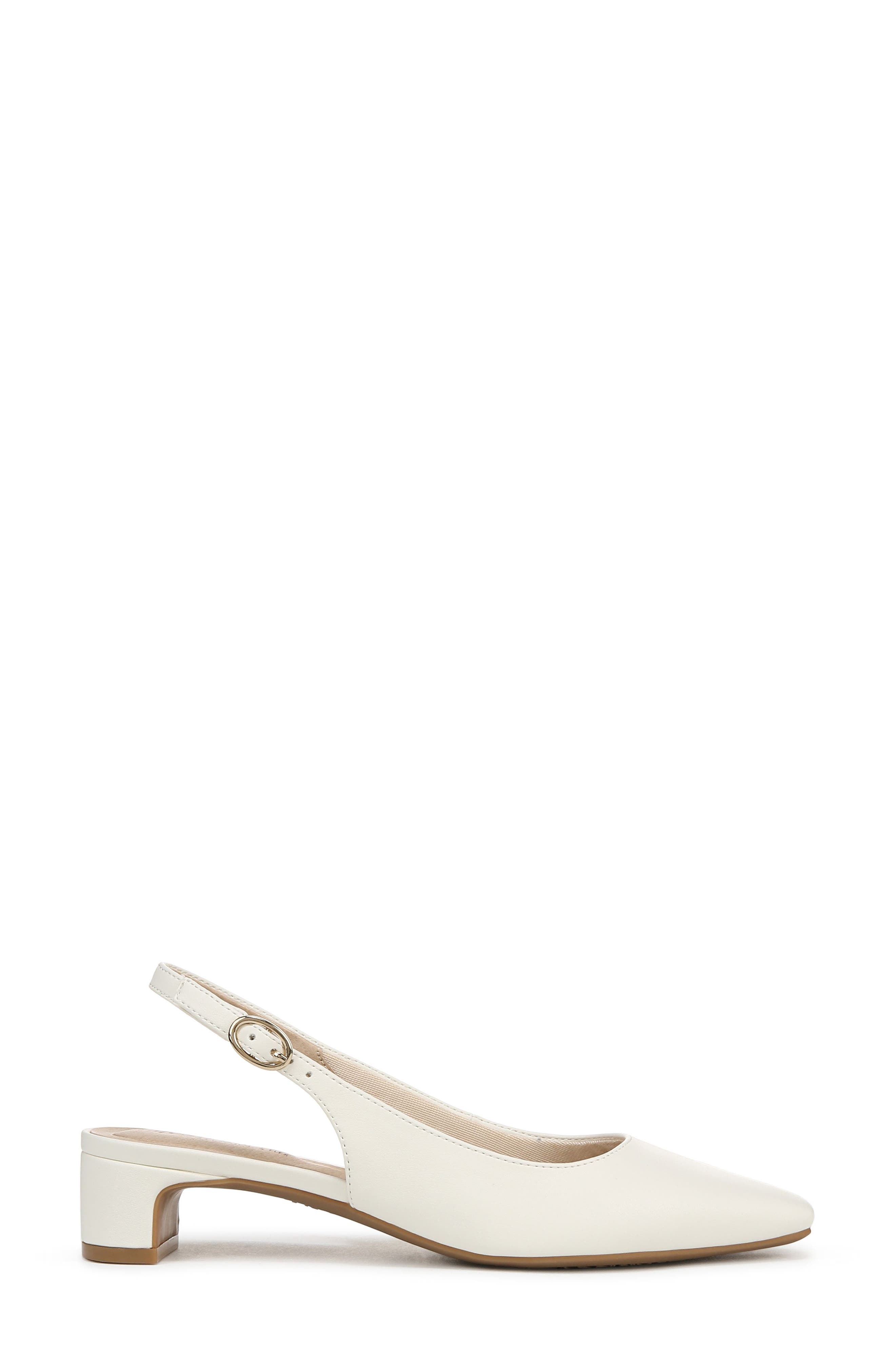 LifeStride Lorena Slingback Pump, Alternate, color, White