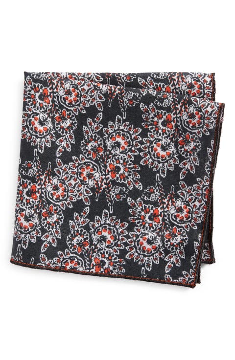 Print Linen Pocket Square