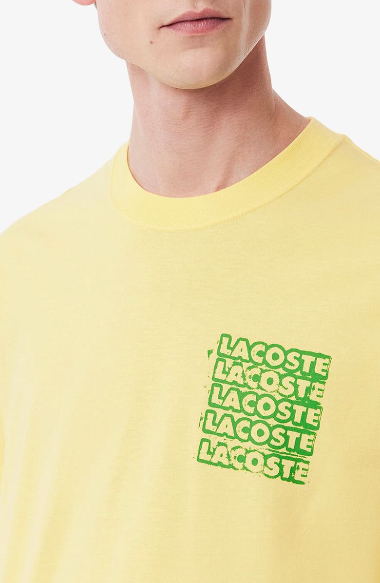 Lacoste Stencil Classic Fit Graphic T-Shirt, Alternate, color, Gzi Yellow/ Calathea