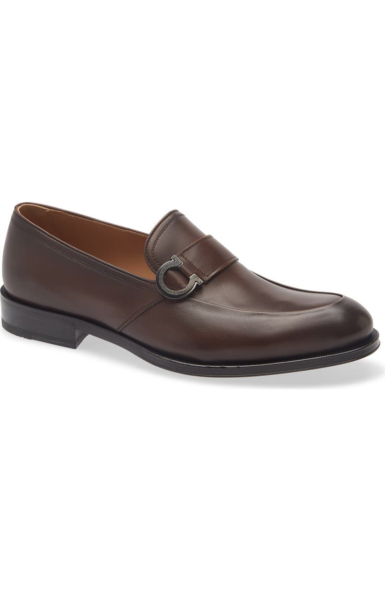 FERRAGAMO Scout Ganini Ornament Loafer, Main, color, Midbrown Biscotto