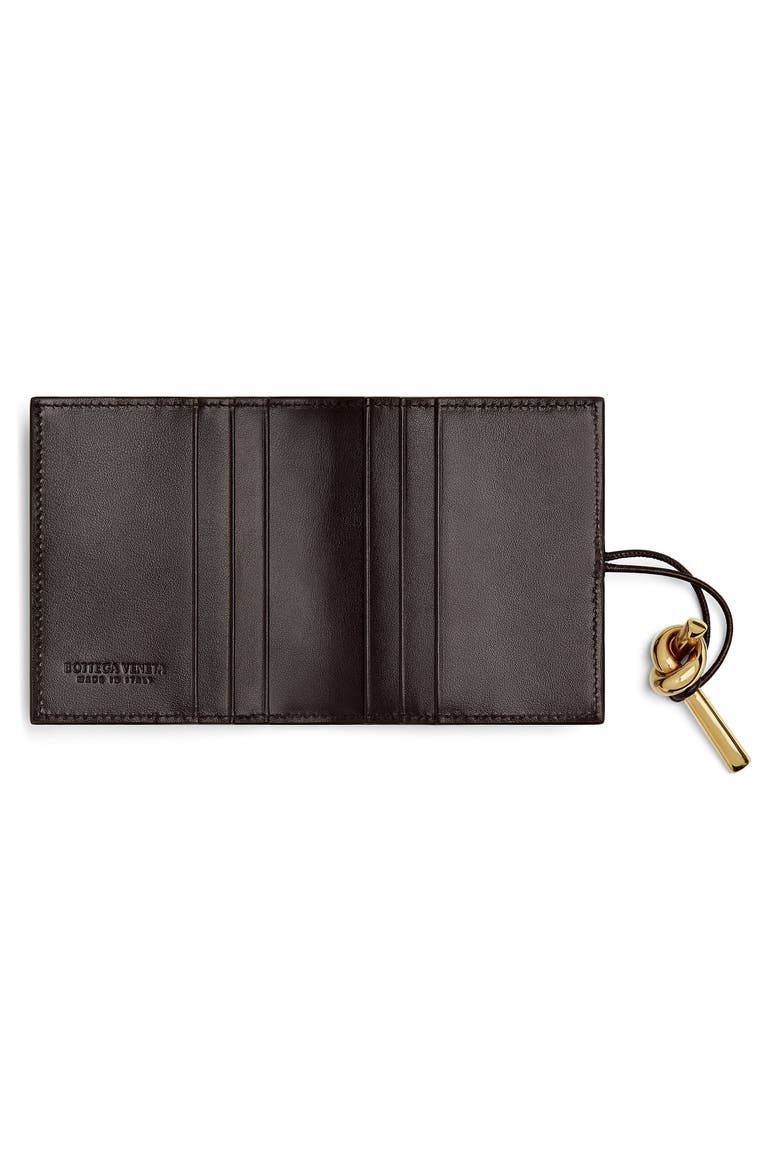 Intrecciato Slim Leather Bifold Wallet, Alternate, color, 2190 FONDANT-M BRASS