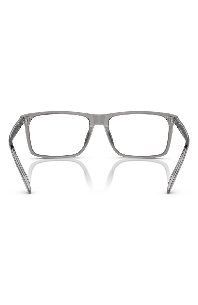 COACH 58mm Rectangle Optical Glasses, Alternate, color, Transparent Grey / Demo Lens