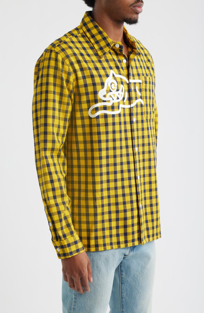 ICECREAM Mean Gene Long Sleeve Button-Up Shirt, Alternate, color, Black Iris