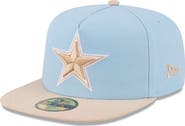 New Era Men's New Era Light Blue/Light Beige Dallas Cowboys Two-Tone Color Pack A-Frame 59FIFTY Fitted Hat