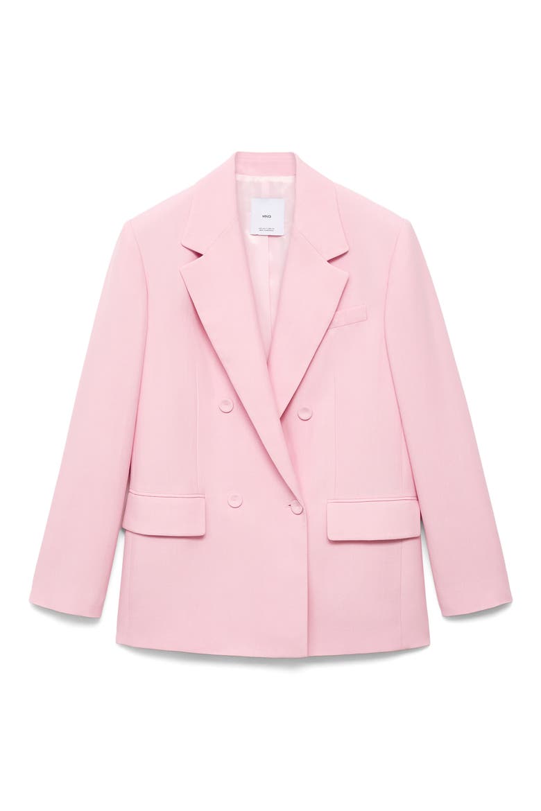 Double Breasted Suit Blazer, Main, color, PINK