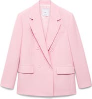 MANGO Double Breasted Suit Blazer