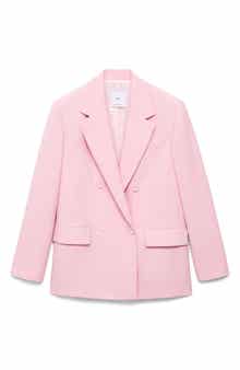 MANGO Double Breasted Suit Blazer