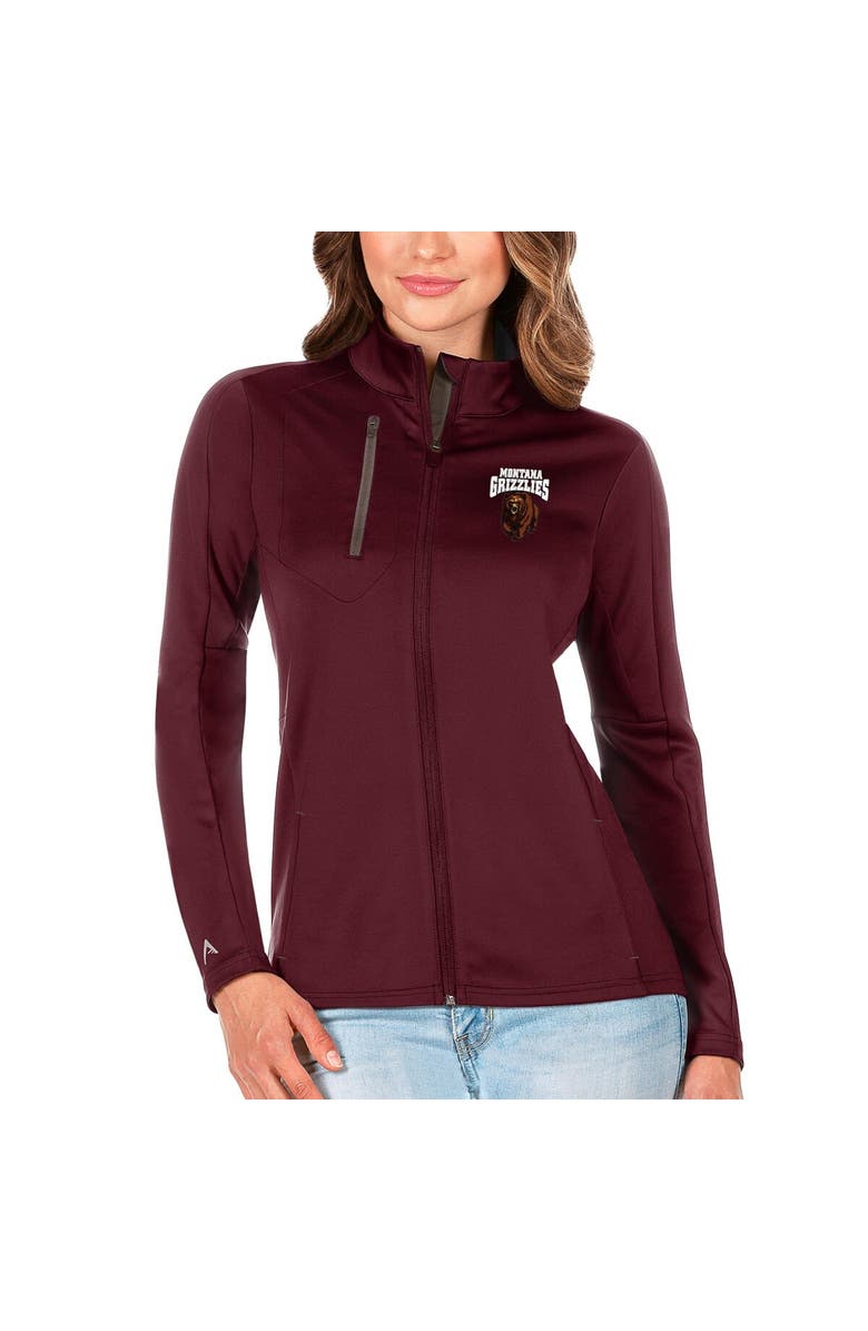 ANTIGUA Women's Antigua Maroon/Graphite Montana Grizzlies Generation Full-Zip Jacket, Main, color, Maroon
