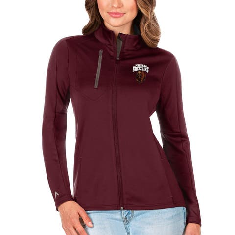 Women's Antigua Maroon/Graphite Montana Grizzlies Generation Full-Zip Jacket