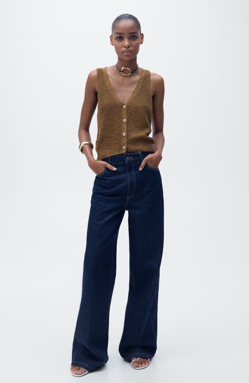 Shop Mango Jazmin Sweater Vest In Tobacco Brown