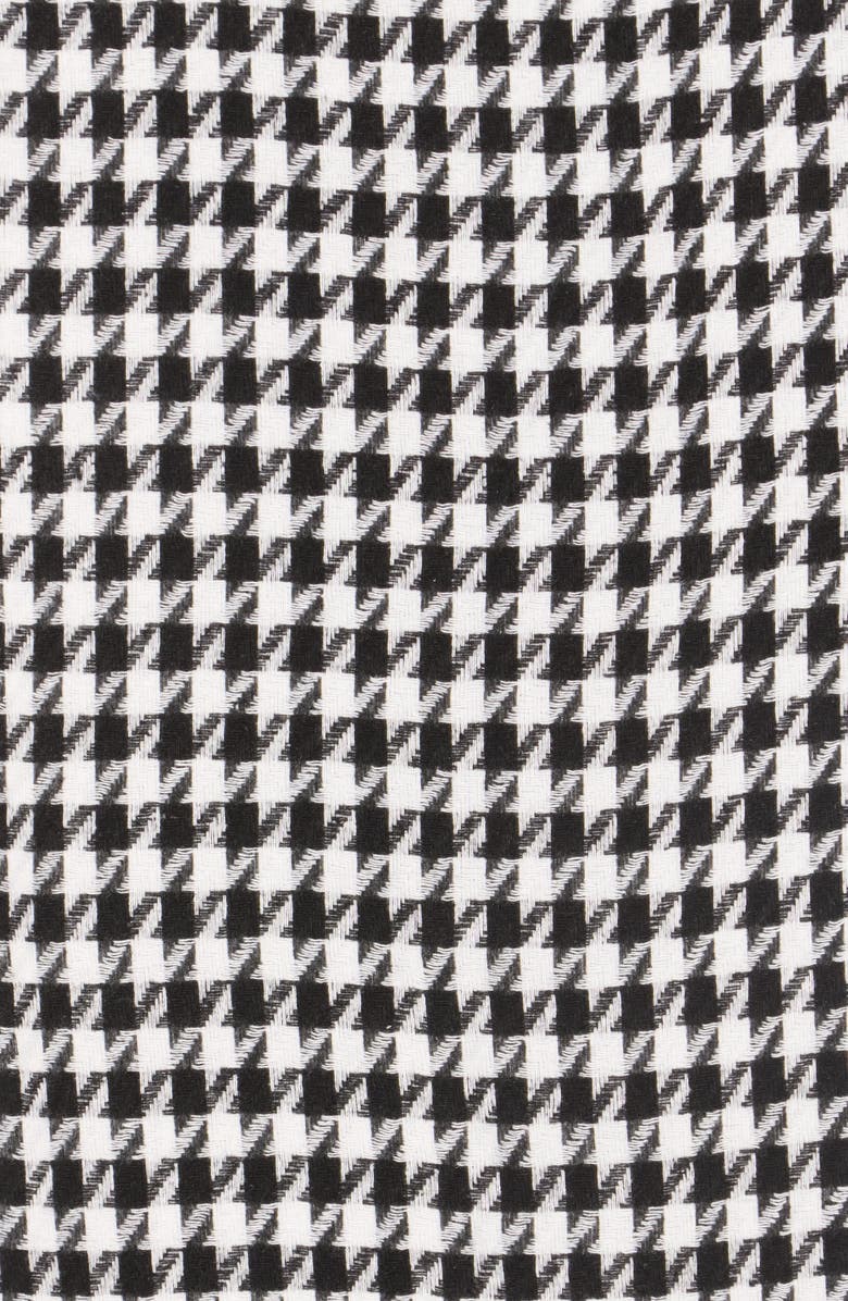 Nanette Lepore Houndstooth Woven Scarf, Alternate, color, Black