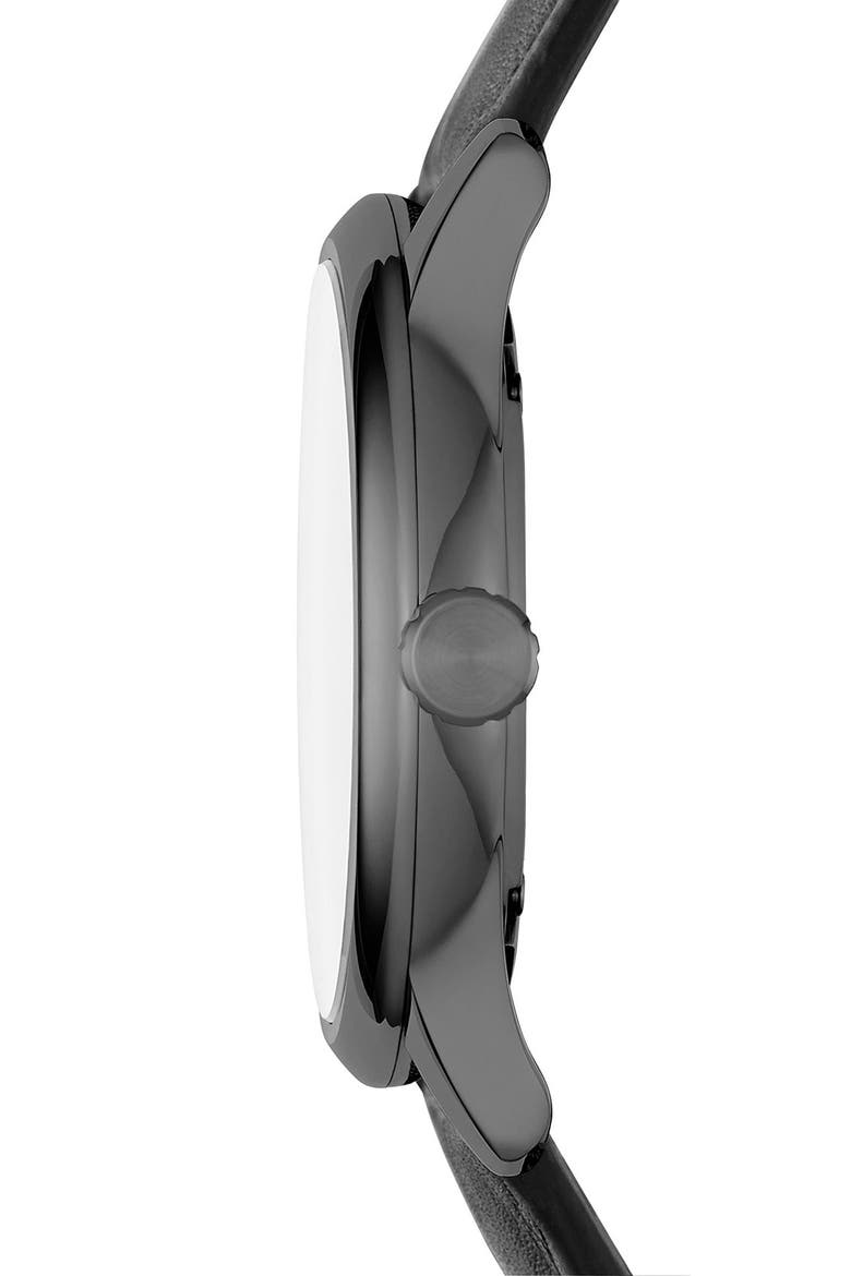 Textured Dial Watch, 40mm, Alternate, color, BLACK