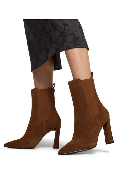 Aldo Liora Pointed Toe Dress Booties In Brown