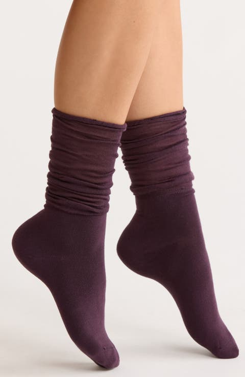 Lightweight Slouchy Wool Blend Knee High Socks