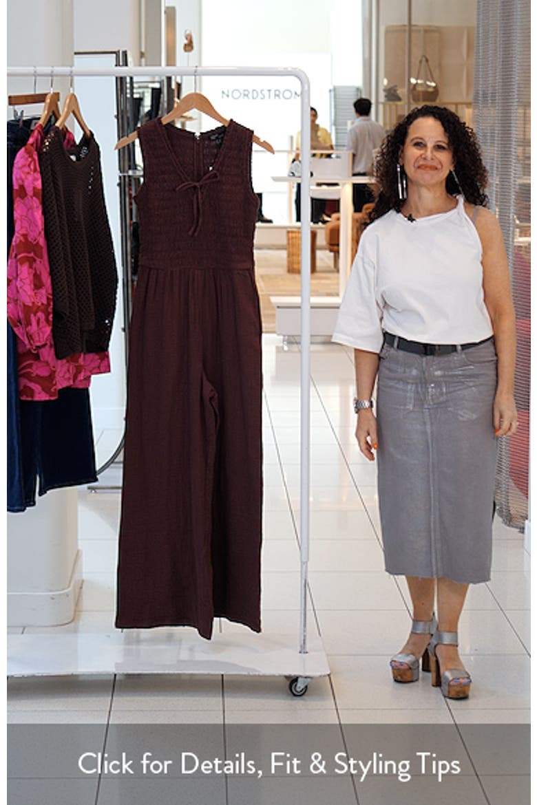 Jayda Smocked Wide Leg Jumpsuit video