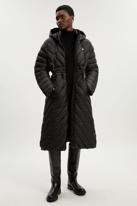 Petite Packable Knee Length Coat