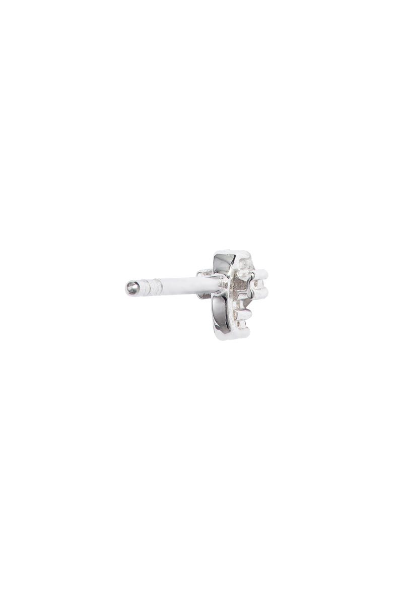 Diamond Cross Stud Earrings, Alternate, color, WHITE