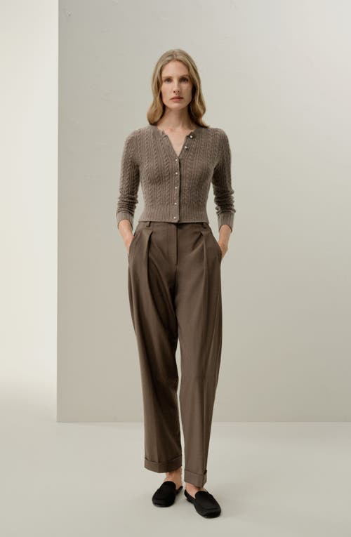 Lilysilk X Lydia Millen The Hawthorn Cardigan In Brown