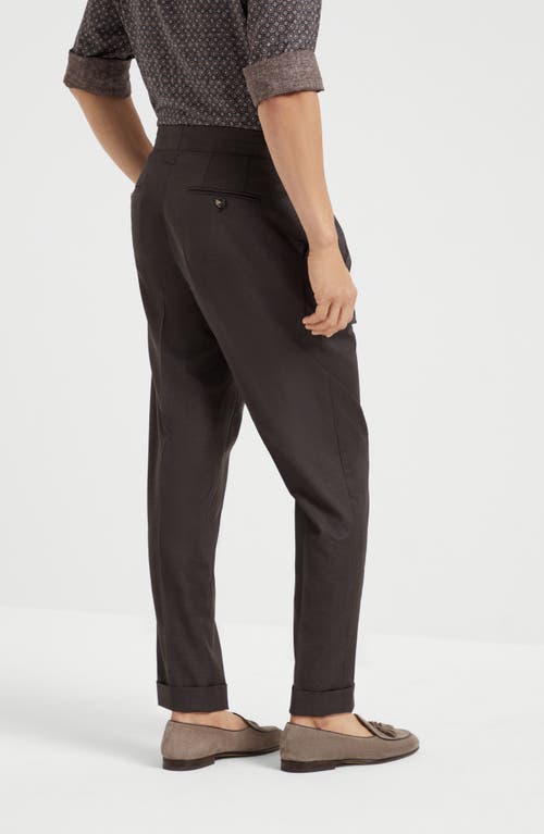 Brunello Cucinelli Men Virgin Wool Pants In Brown