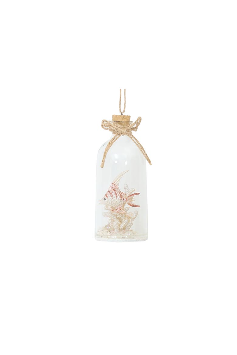 Sea Life in a Bottle Christmas Xmas Ornament A/2, Alternate, color, White