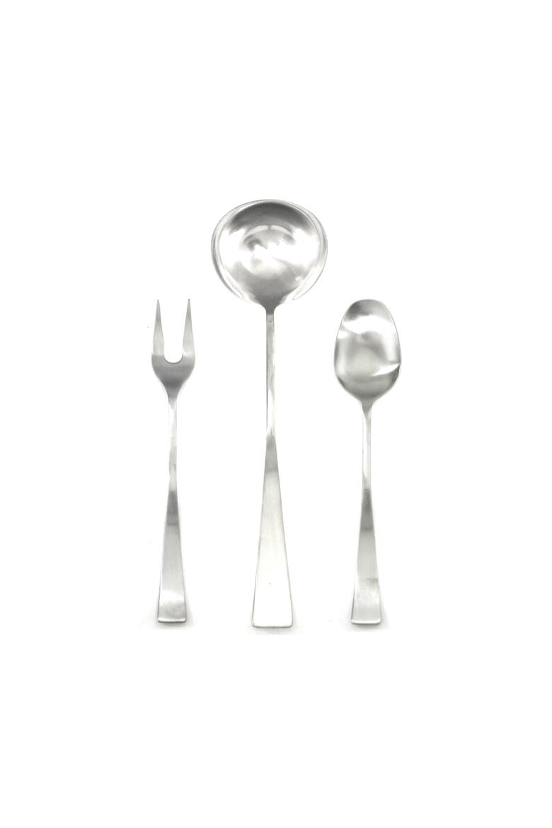 Italia Serving Set - 3 Pieces, Main, color, Ice Silver