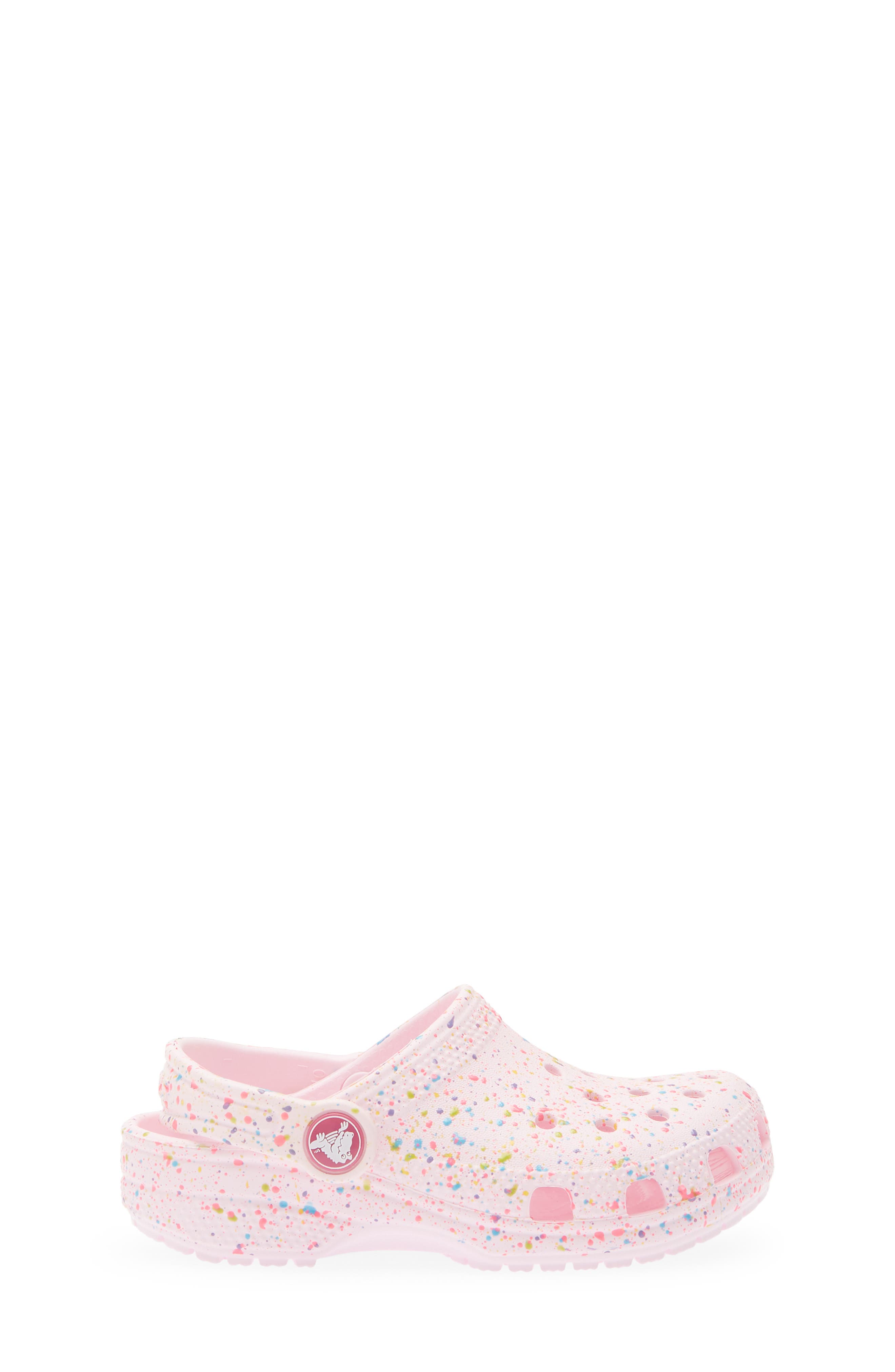 CROCS Kids' Classic Paint Splatter Clog, Alternate, color, Pink Milk
