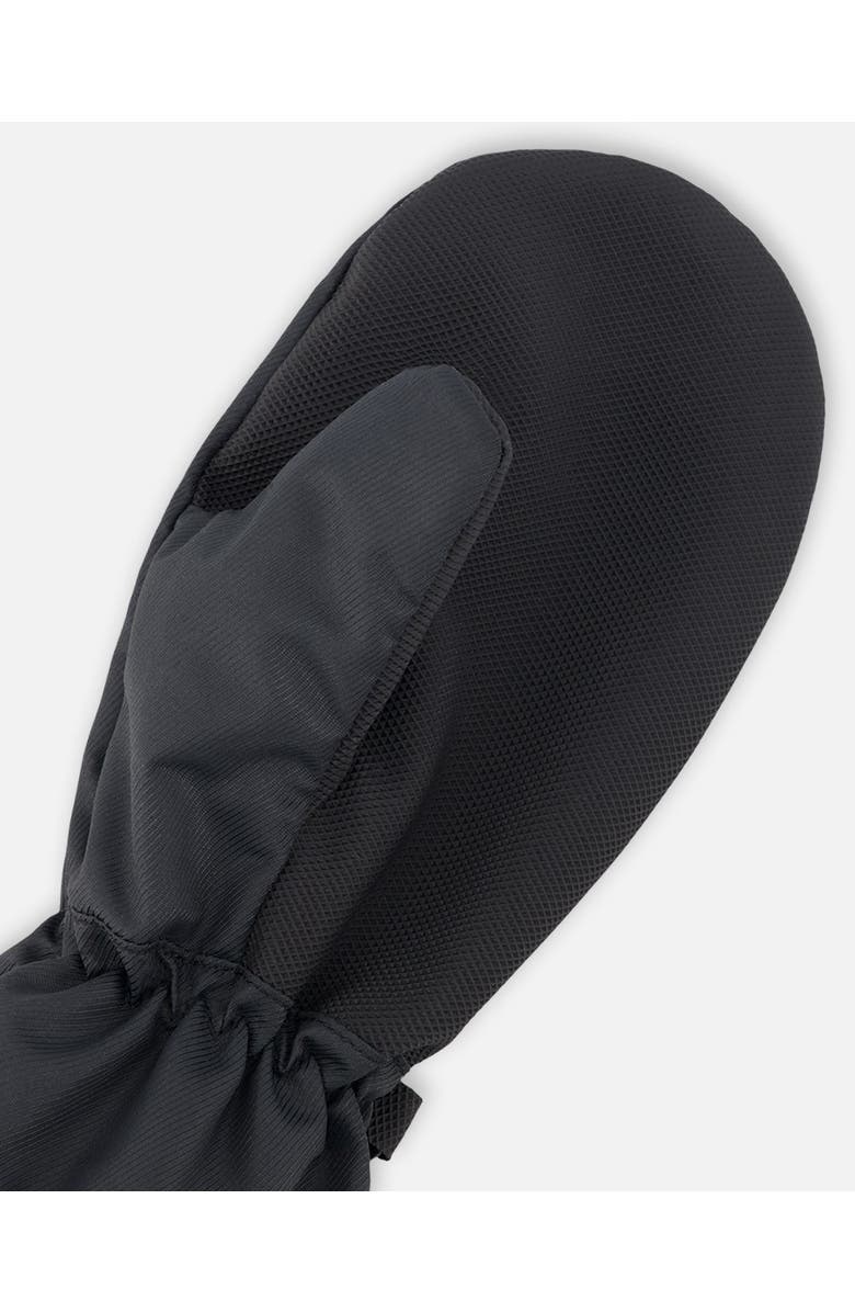 Deux par Deux Gender Inclusive Mid-Season Mittens in Recycled Polyester, Alternate, color, Black