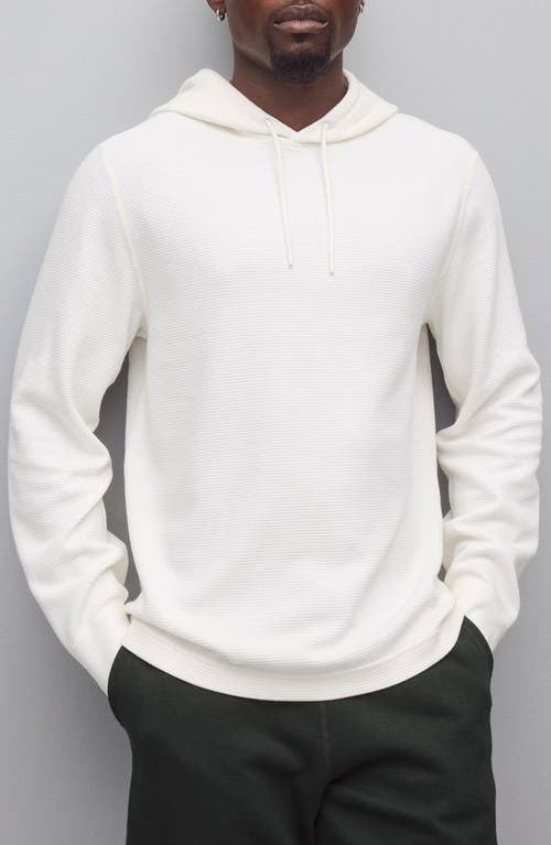 Reigning Champ Lightweight Waffle Stitch Hoodie In White