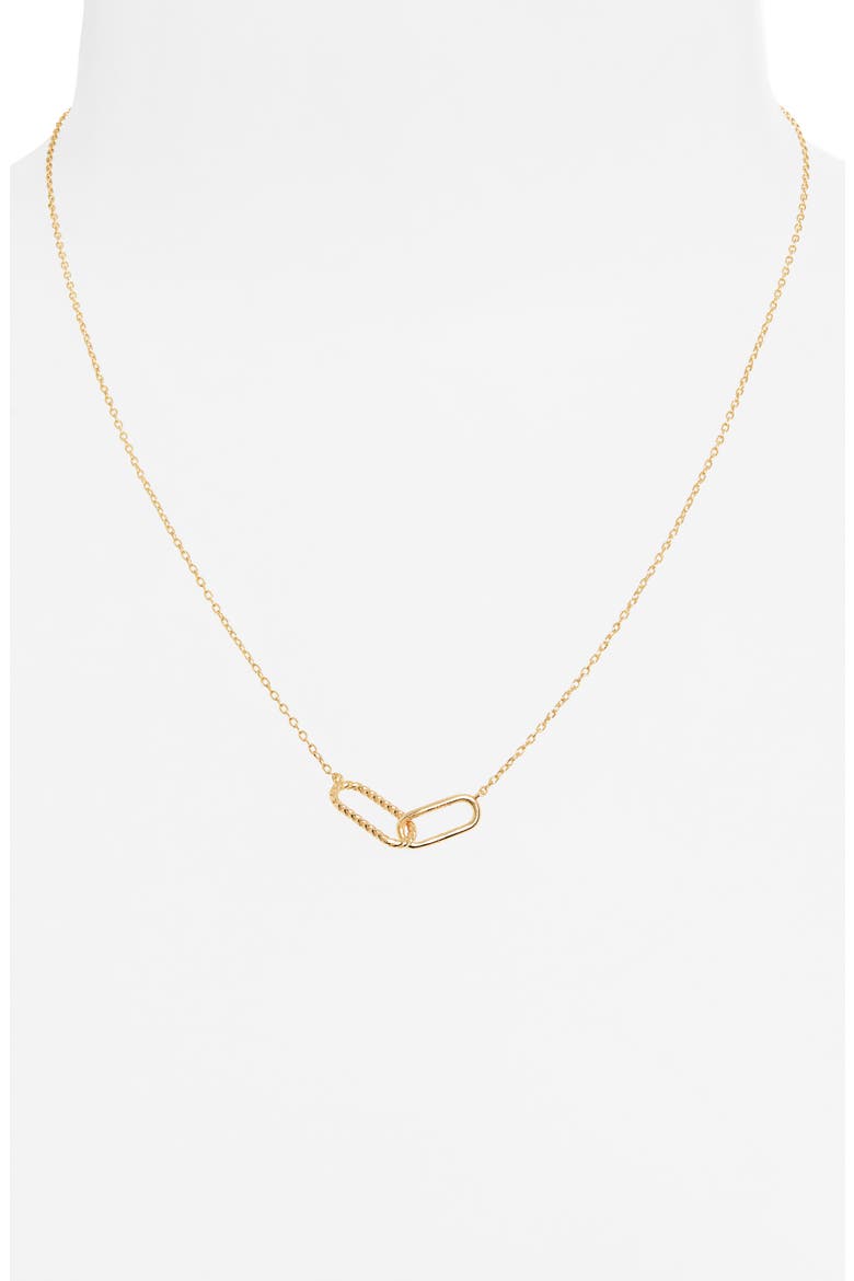 Interlocking Link Necklace, Alternate, color, GOLD