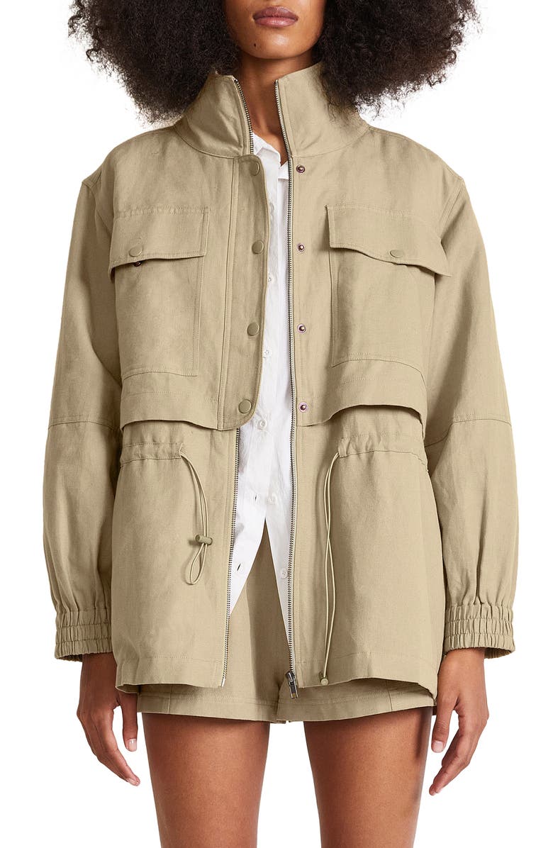 Apiece Apart Selva Organic Cotton Blend Long Jacket, Main, color, 