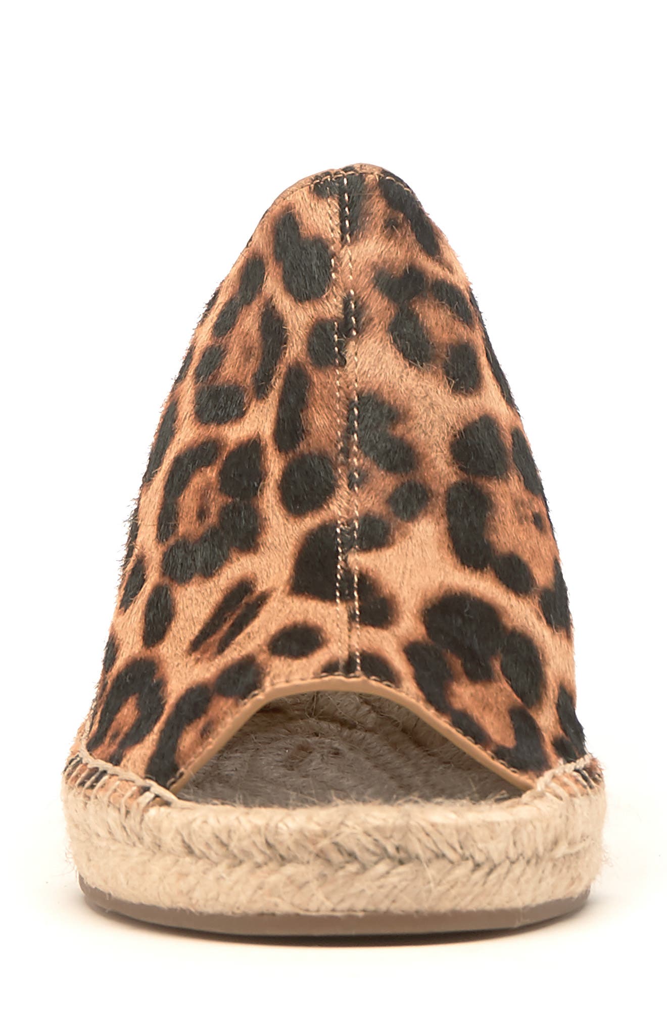 Caleena Genuine Calf Hair Wedge Slide Sandal, Alternate, color, NATURAL MULTI CALF HAIR