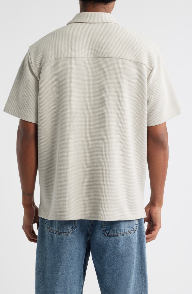 BP. Waffle Knit Camp Shirt, Alternate, color, Grey Owl