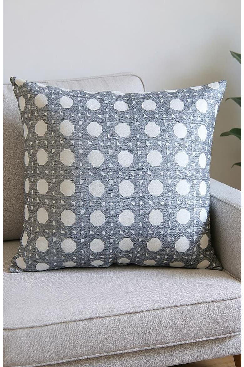 Cane Accent Pillow, Alternate, color, GRAY