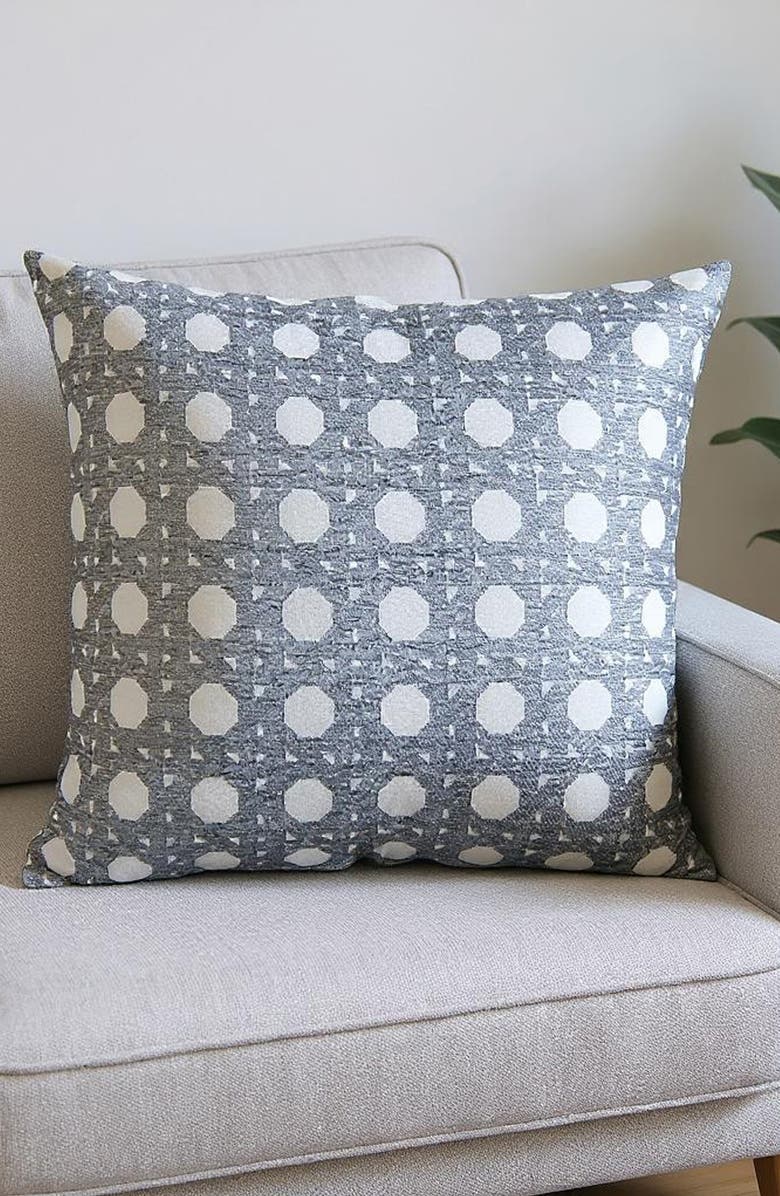 STUDIOCHIC Cane Accent Pillow, Alternate, color, Gray